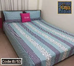 Double Size Cotton Bed Sheet & Pillow Cover