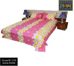 Double Size Cotton Bed Sheet & Pillow Cover