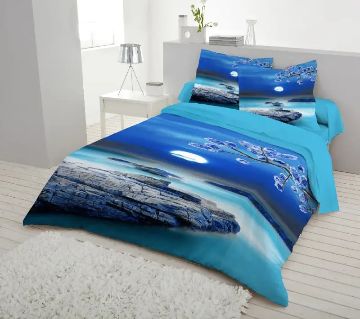 Printed Cotton Double Size Bed Sheet Set
