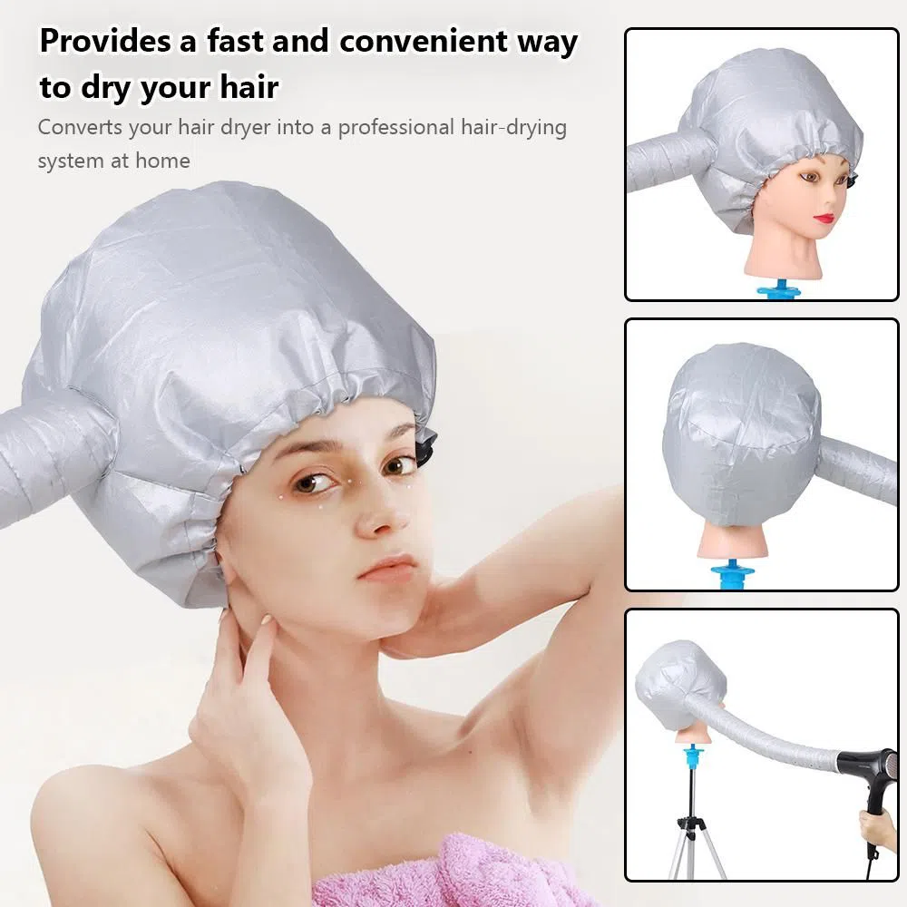Portable Soft Hair Drying Cap Bonnet Hood Hair Dryer Hat Women Blow Dryer Home Salon Hairdressing Adjustable Hat