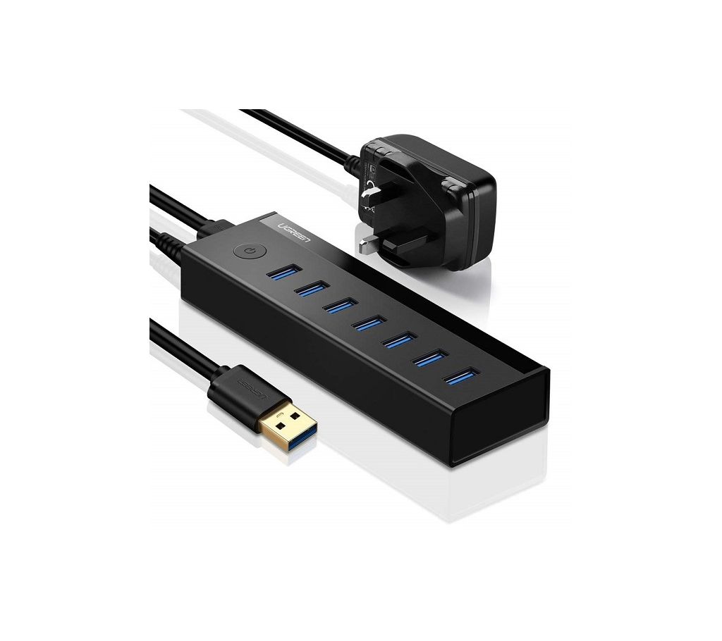 7 Port USB 3.0 HUB 5V পাওয়ার স্প্লাই UK Black বাংলাদেশ - 921165