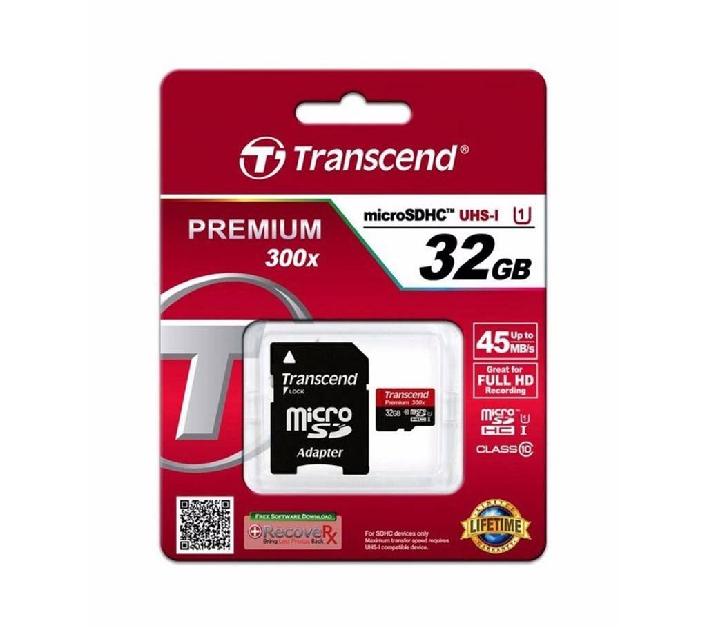 Transcend Micro SD মেমোরী কার্ড (৩২ জিবি) বাংলাদেশ - 989188