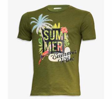 Summer Vibes Cotton half sleeve t-shirt for men 