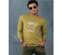 casual long sleeve T-shirt  03: OLIVE