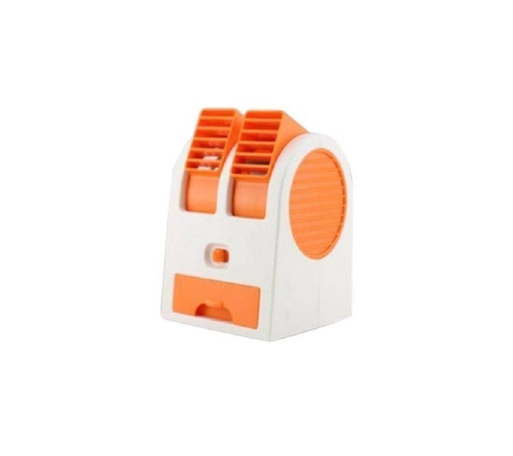 মিনি USB ডাবল ফ্যান এয়ার কুলার - Orange and White বাংলাদেশ - 804567