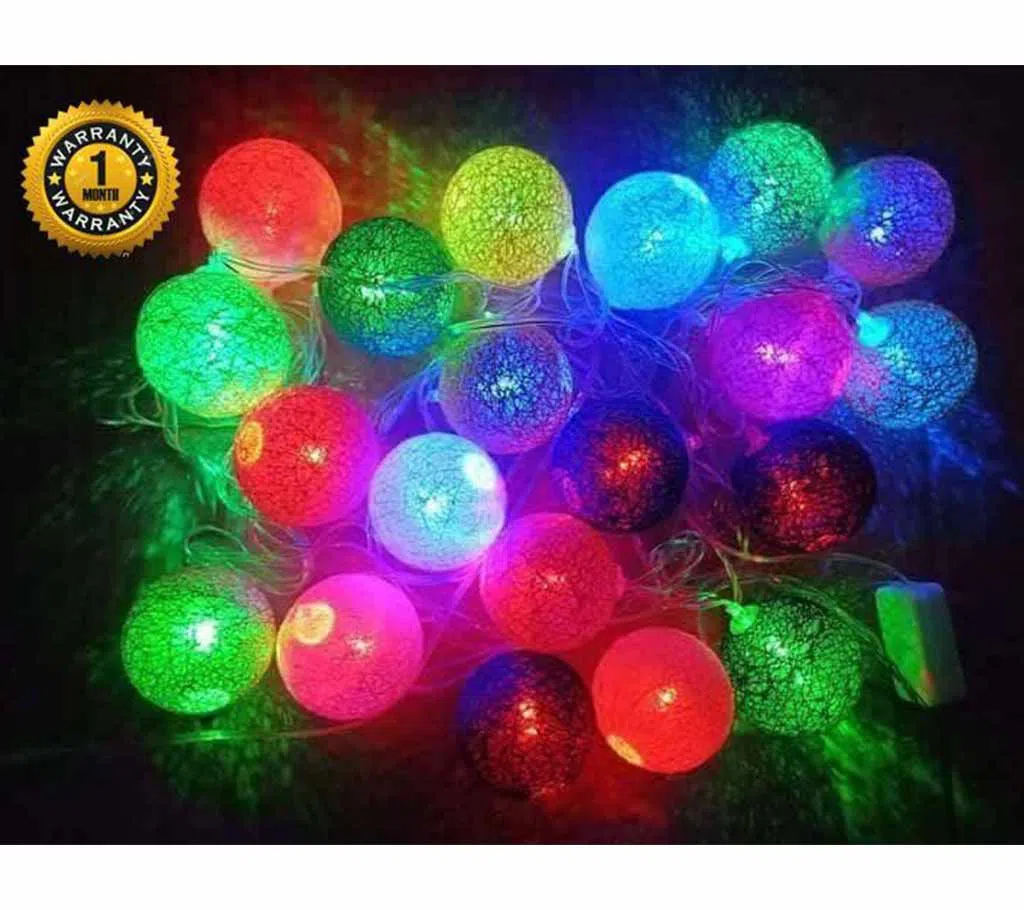 3M 20 LED Colorful Cotton Ball LED String Lights