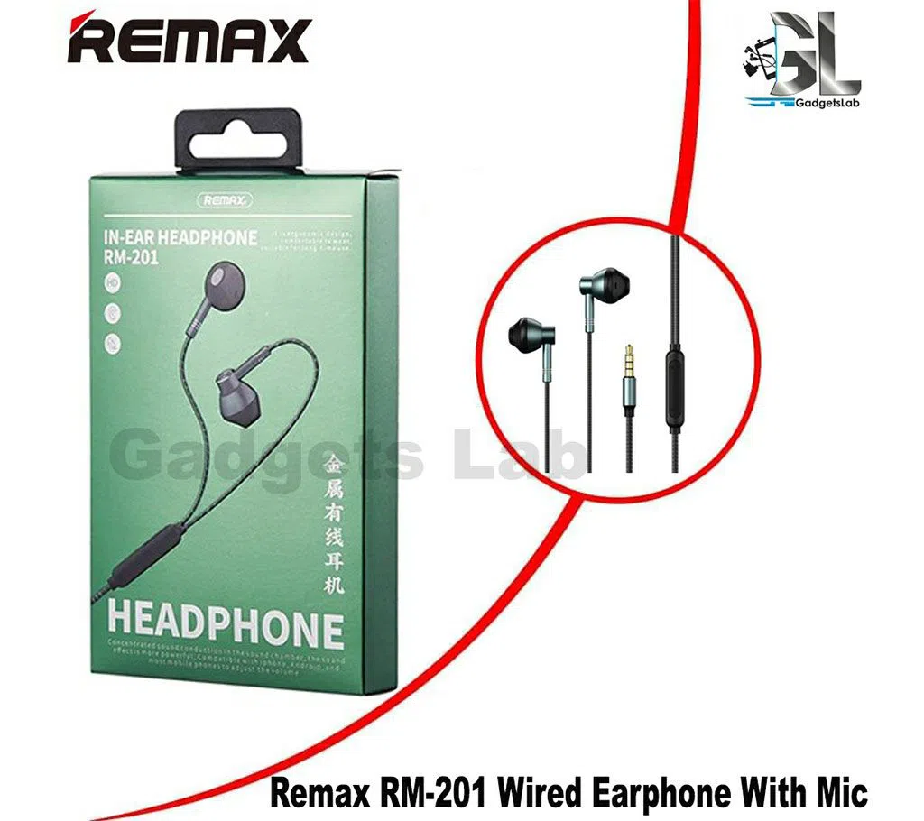 Remax RM-201 Wired Earphone With Mic