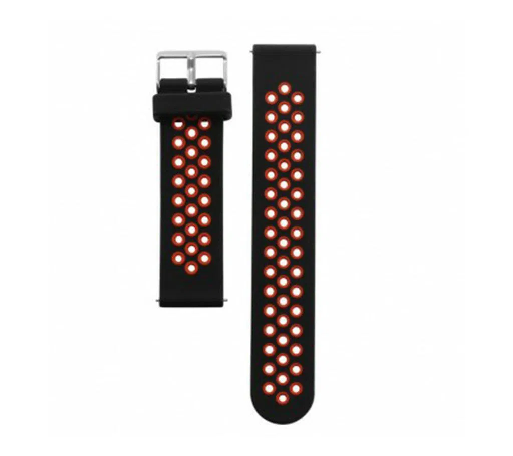 Amazfit Bip/ Bip S Wrist Band Silicon Strap Dual Color 20mm- Red