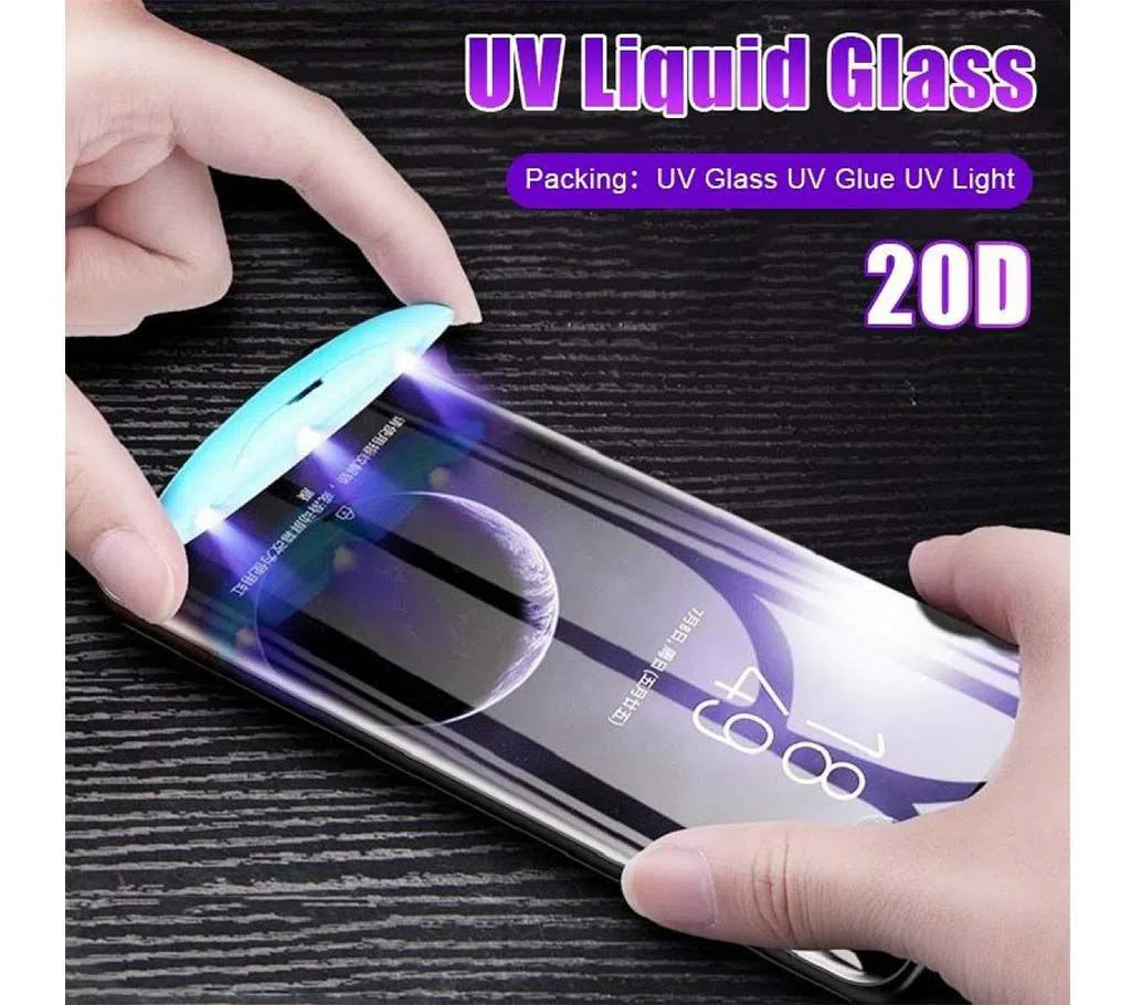 UV Liquid Curved Full Glue Full Screen Tempered Glass for Galaxy S10