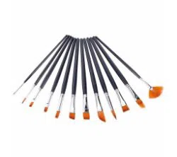 12pcs Artist Paint Brush Set Watercolour Acrylic Nylon Hair Painting Supply