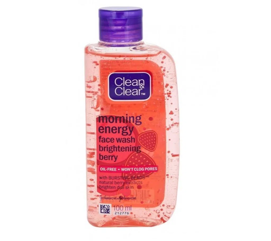 Clean & Clear Morning Energy Berry Face Wash, 100ml-India 