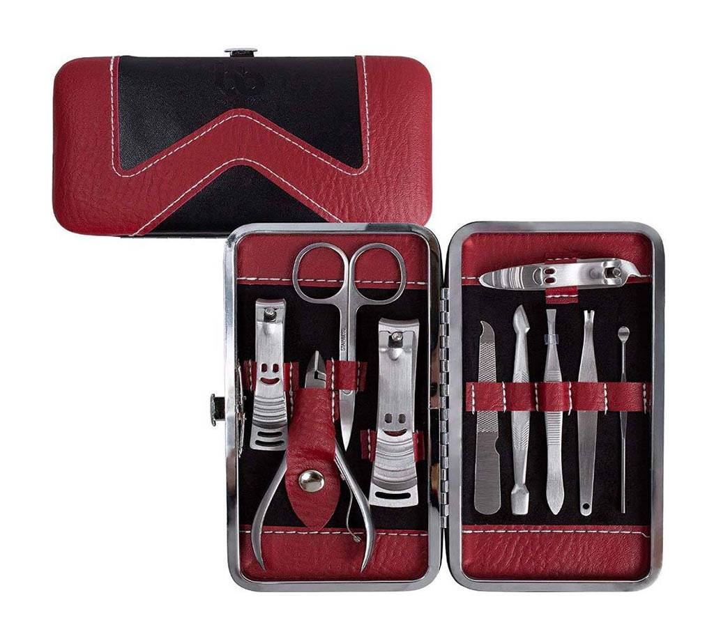 ম্যানিকিউর পেডিকিউর সেট নেইল ক্লিপার্স - 10 Piece Stainless Steel Manicure Kit - tools for nail, Cutter Kits -Perfect gift for women, men Includes Cuticl বাংলাদেশ - 1053955