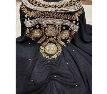 Unstitched Embroidery Work Stone Setting Georgette Kameez
