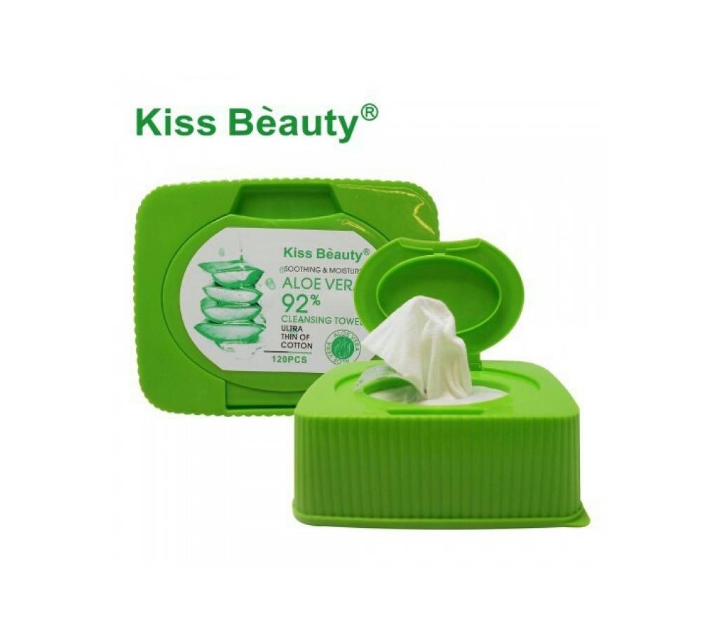 kiss beauty aloe vera 92 ক্লিঞ্জিং টাওয়াল 120 pcs China বাংলাদেশ - 1004126