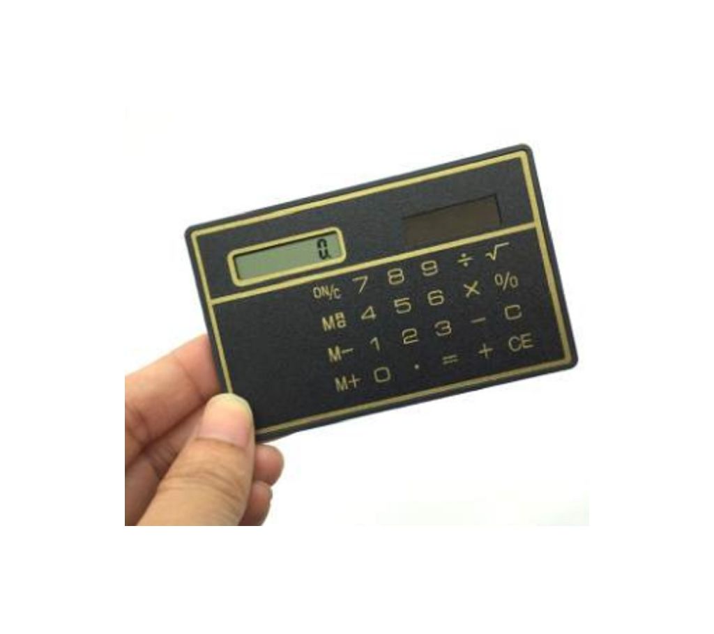 পকেট ক্যালকুলেটর 8 Digit Ultra Thin Solar Power Calculator with Touch Screen Credit Card Portable Mini Calculator for Business School ক্যালকুলেটর বাংলাদেশ - 937334
