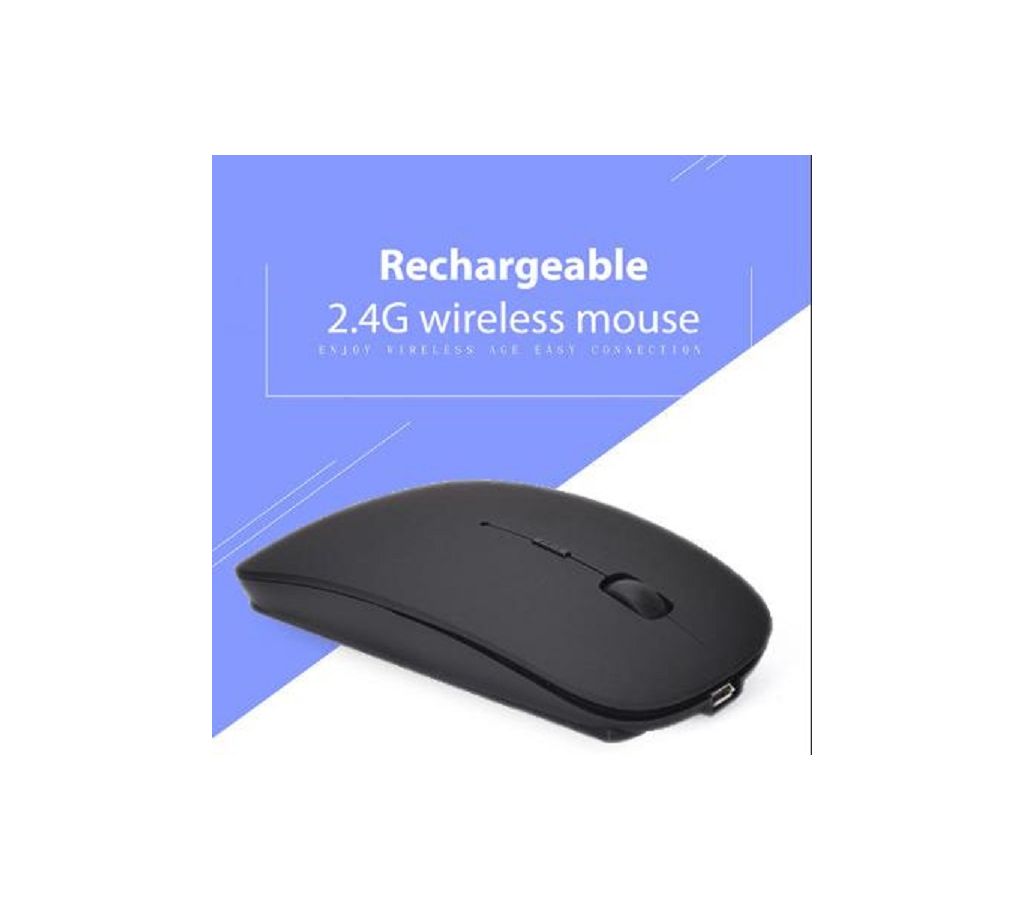 রিচার্জেবল ওয়্যারলেস অপটিক্যাল মাউস, Wireless Computer Gamer 2.4GHz Mouse মাউস বাংলাদেশ - 926915