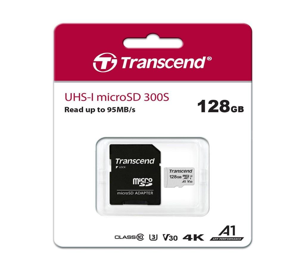 Transcend micro SDHC 300S card 128GB মেমোরী কার্ড বাংলাদেশ - 965073