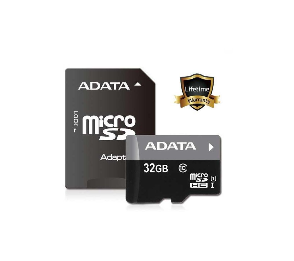 Adata Micro SD Card - 32 GB Black মেমোরী কার্ড বাংলাদেশ - 965214