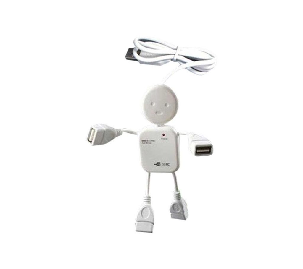 Robot Shaped 4-পোর্ট USB Hub - সাদা বাংলাদেশ - 912619