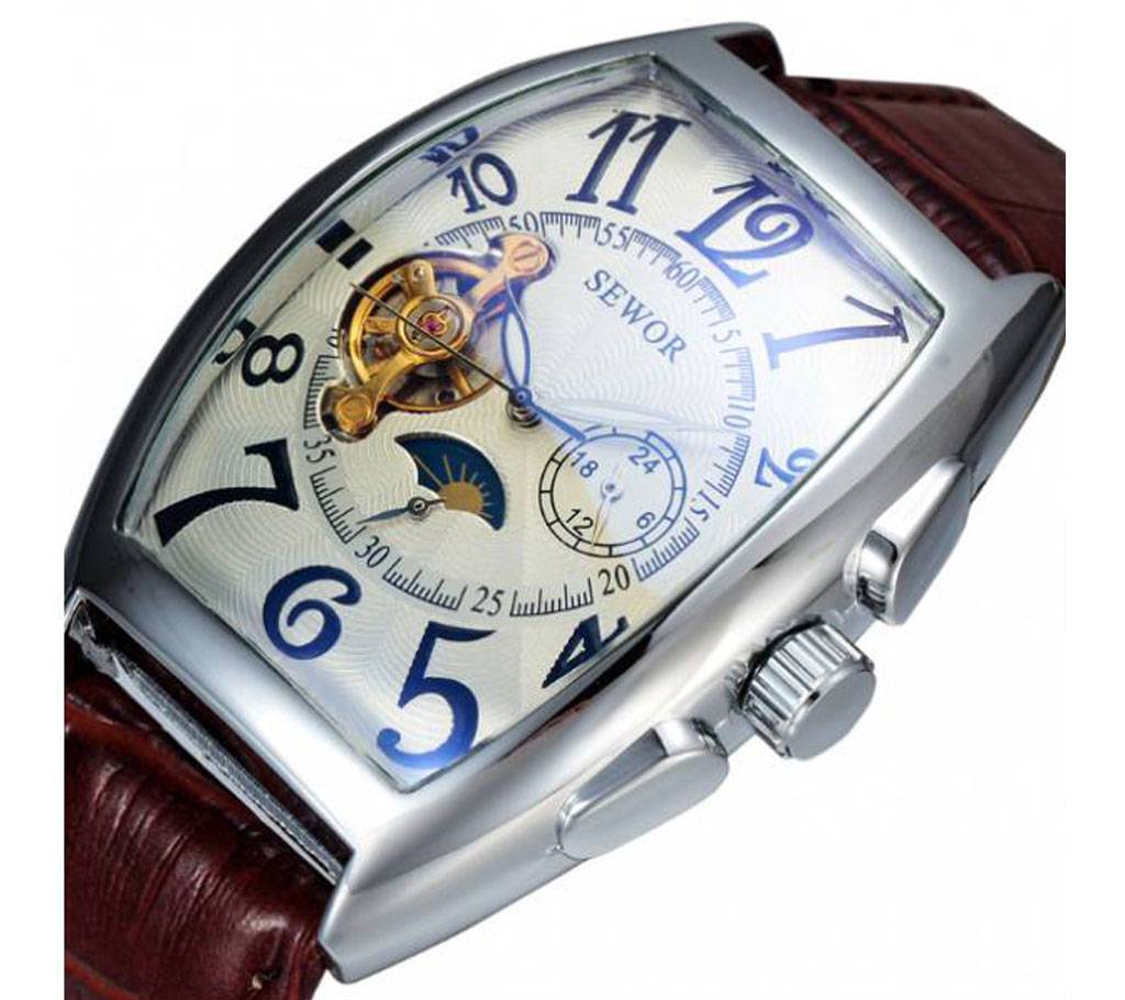 Classic Mechanical Black Watch Tourbillon Wrap ওয়াচ ফর মেন বাংলাদেশ - 919283