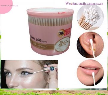 300pcs/pack Wooden Handle Cotton Swab Makeup Applicator Medical Swabs Ear Jewelry Clean Sticks Buds Tip Grafted Eyelashes