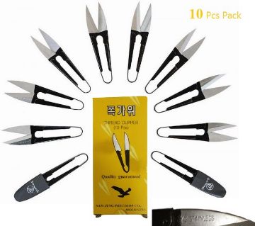 Double Sharp Quick-Clip Lightweight Thread Clippers cutters Trimming Scissors (10 pc Combo)