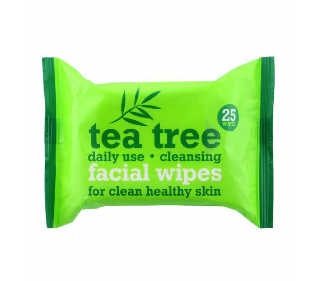 Tea Tree Cleansing ফেশিয়াল ওয়াইপস  25 Wipes - UK বাংলাদেশ - 828144