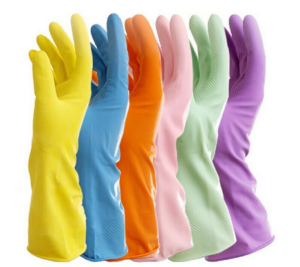 কিচেন Waterproof Washing Cleaning Long Gloves বাংলাদেশ - 1120746