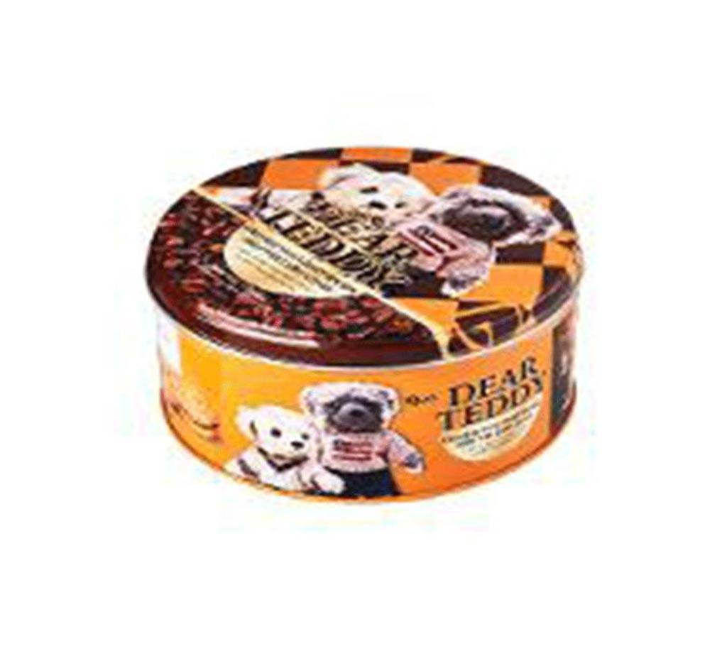 V Food Omais Dear Teddy Chocolate Flavor রাউন্ড টিন বিস্কিট 150g Thailand বাংলাদেশ - 842179