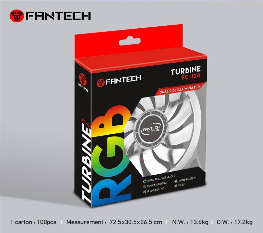 Fantech Turbine RGB LED Case ফ্যান বাংলাদেশ - 836500