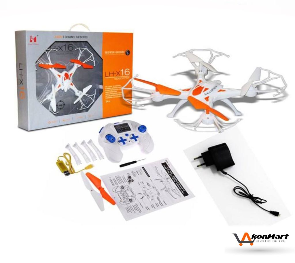 LH-X16 Drone 2.4G Flip 6Axis Gyro কোয়াডকোপ্টার ফ্লাইং টয় | NO Camera বাংলাদেশ - 1155700