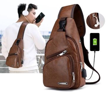 Cross-body Leather Backpack