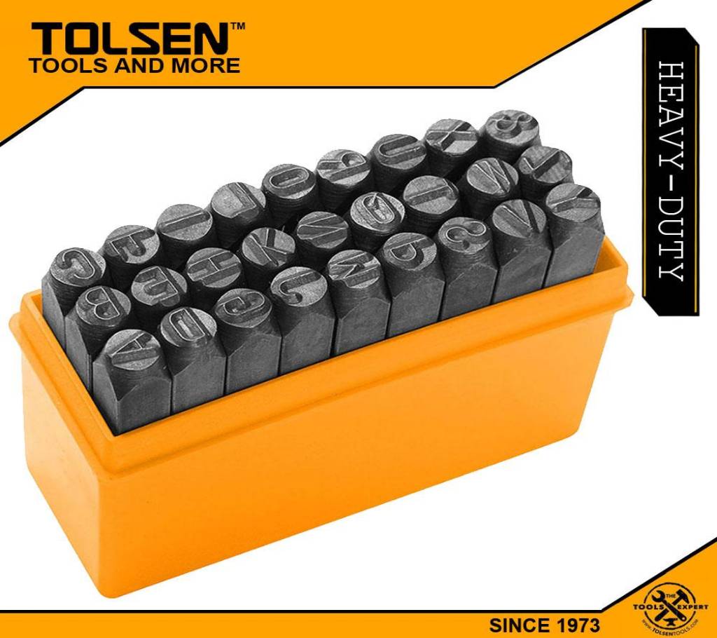 Tolsen 27 পিস লেটার পাঞ্চ সেট 6mm বাংলাদেশ - 847430