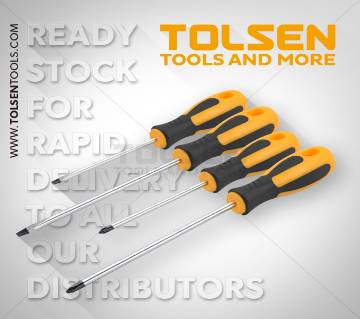 Tolsen 4Pcs Screwdriver Set with comfortable grip 20015