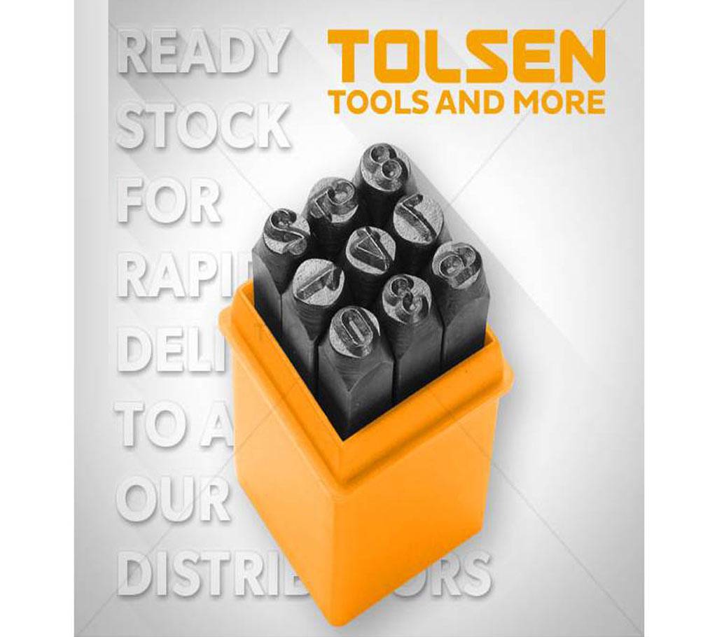 Tolsen 9PCS Steel Number Figure পাঞ্চ সেট (3mm) 25094 বাংলাদেশ - 903880