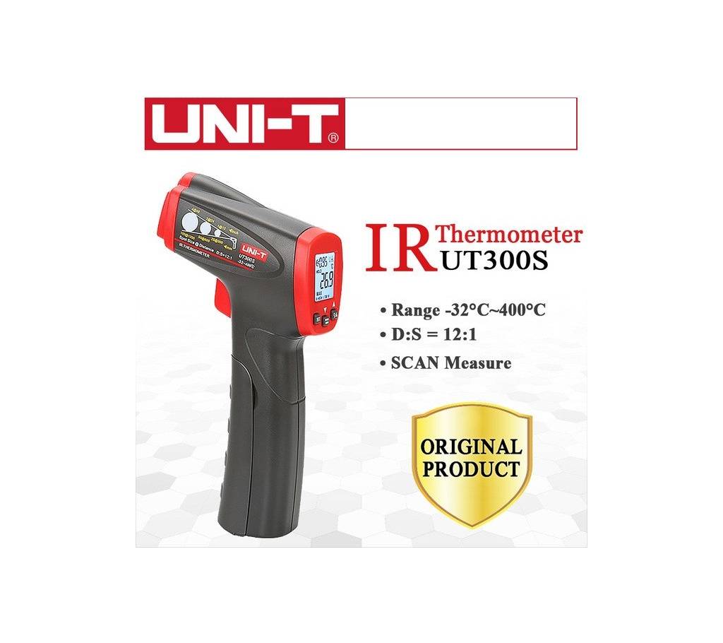 UNI-T UT300S Handheld Digital Non Contact IR ইনফারেড থার্মোমিটার টেম্পারেচার গান with LCD Back-light বাংলাদেশ - 888624