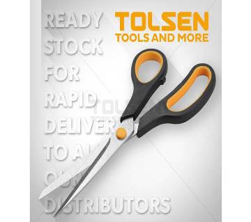 Tolsen Household Scissors W/ Stainless Blade (200mm, 8") Soft Grip Handle