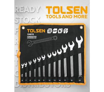 Tolsen 12 Pcs Combination Spanners Set