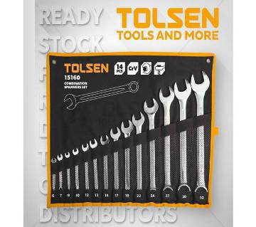 Tolsen 14 Pcs Combination Spanners Set
