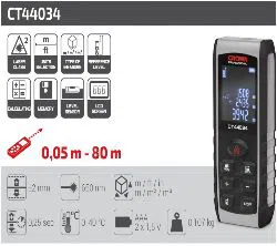 Crown 80M Digital Laser Distance Measure Meter CT44034