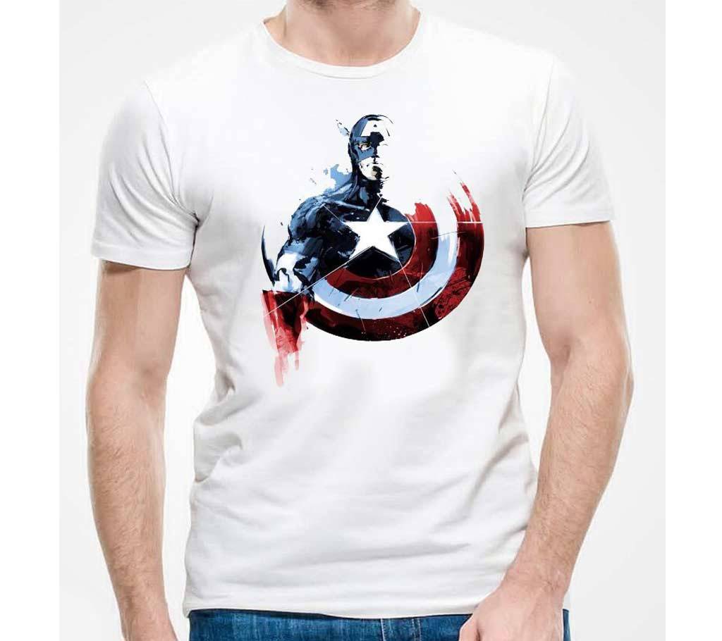 Captain America মেনজ রাউন্ড নেক গ্রাফিক প্রিন্ট টি-শার্ট বাংলাদেশ - 965788