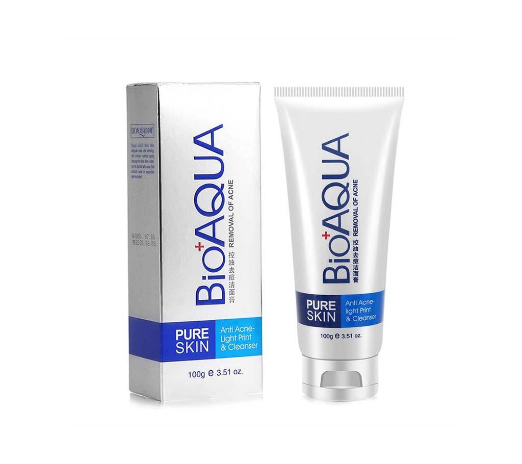 Bioaqua Pure Skin Anti Acne লাইট প্রিন্ট অ্যান্ড ক্লিনার - 100gm Korea বাংলাদেশ - 840568