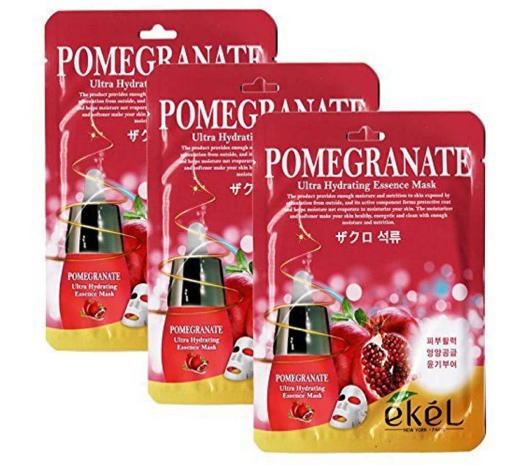 Ultra Hydrating Moisture Essence ফেসিয়াল মাস্ক Ekel Pomegranate (25mlx5 Packs) Korea বাংলাদেশ - 850836
