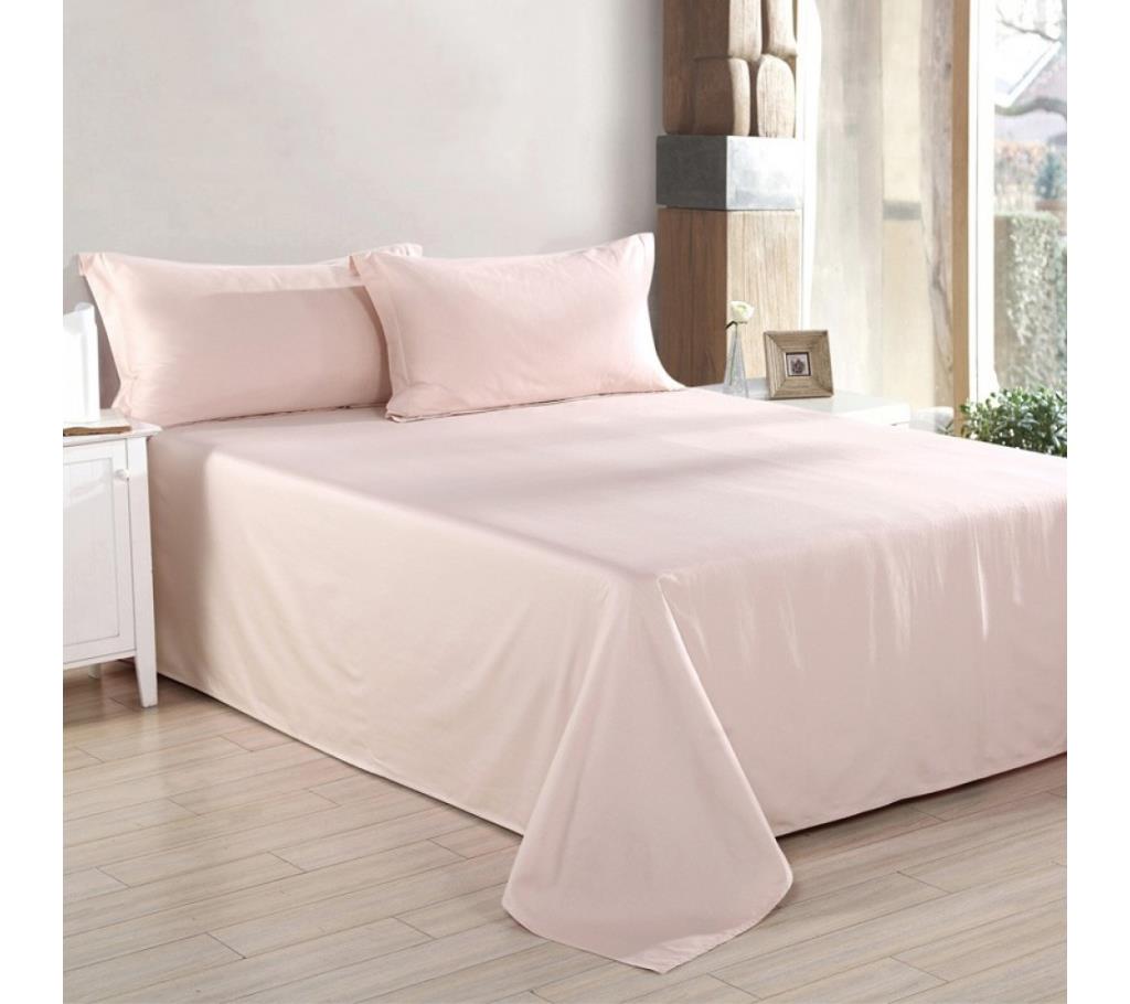 Nude Pink Satin Cotton Double Size Bedsheet by Ivoryniche বাংলাদেশ - 742652