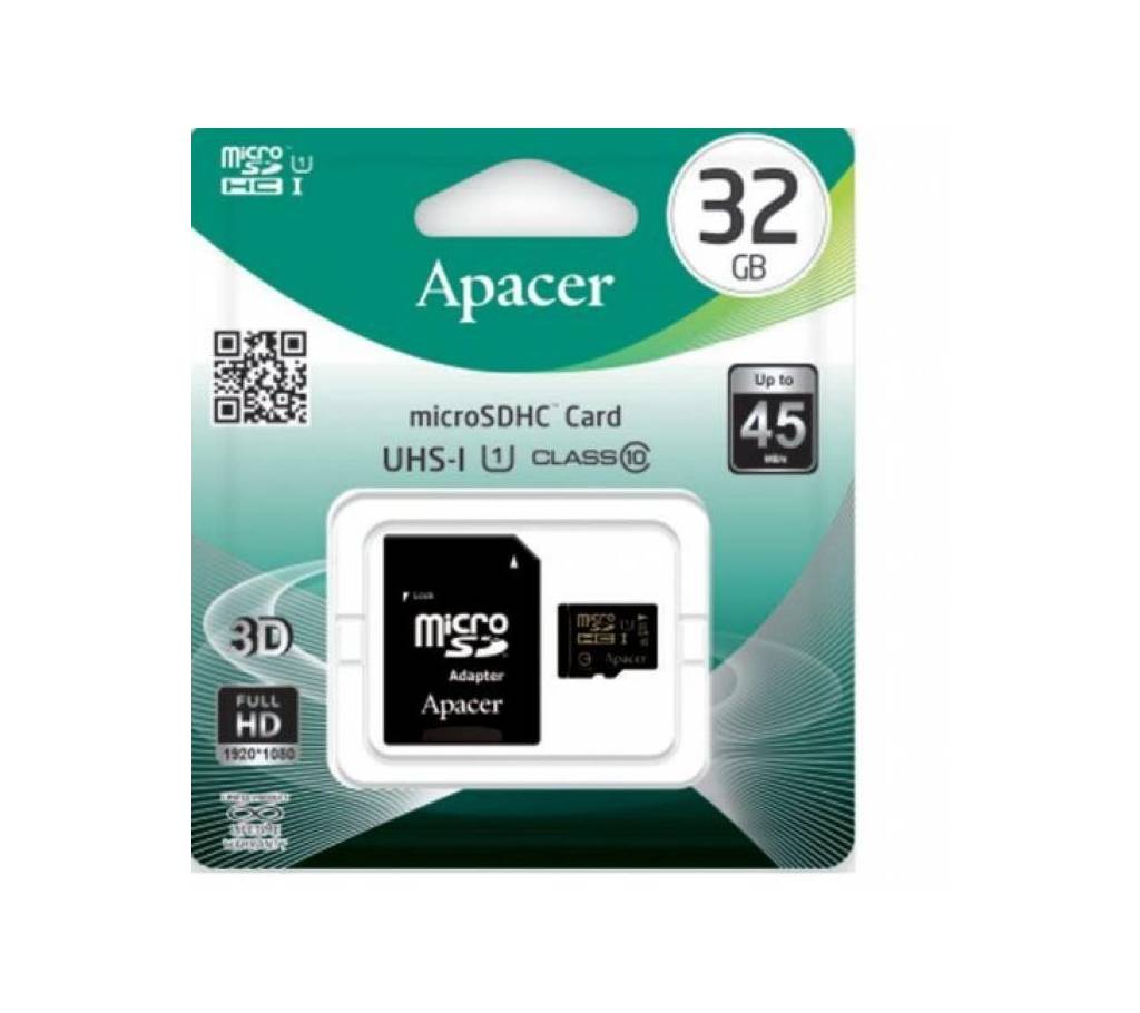 APACER MICRO SDHC CLASS10 মেমোরি কার্ড - 32GB বাংলাদেশ - 847585