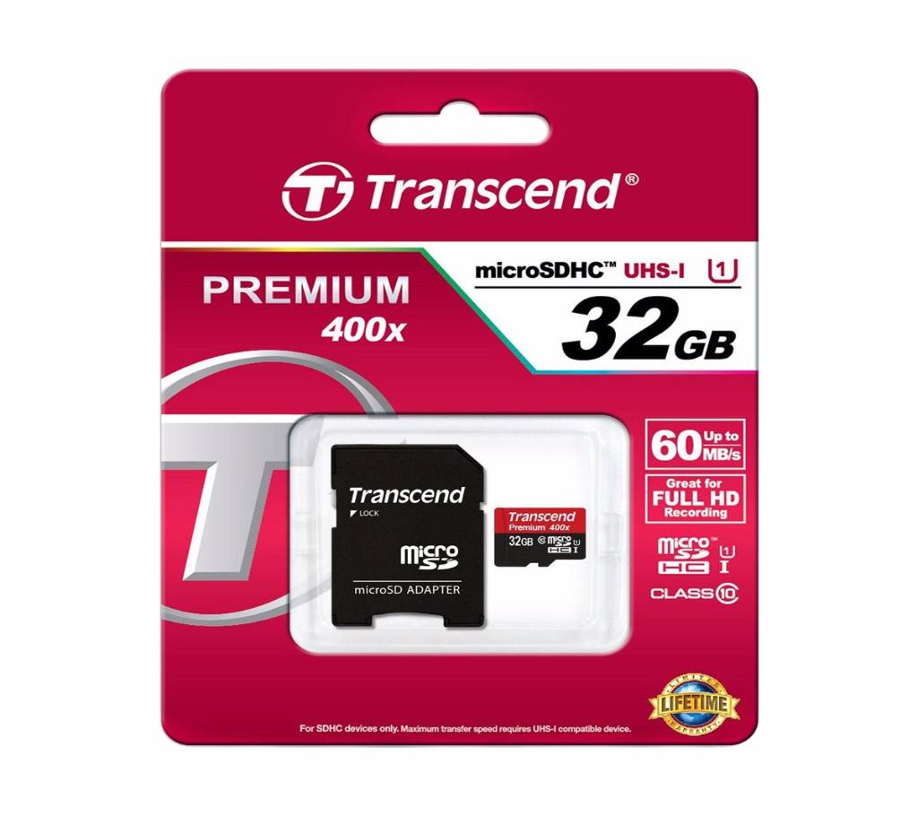 Transcend micro SD মেমরি কার্ড 32GB বাংলাদেশ - 847616