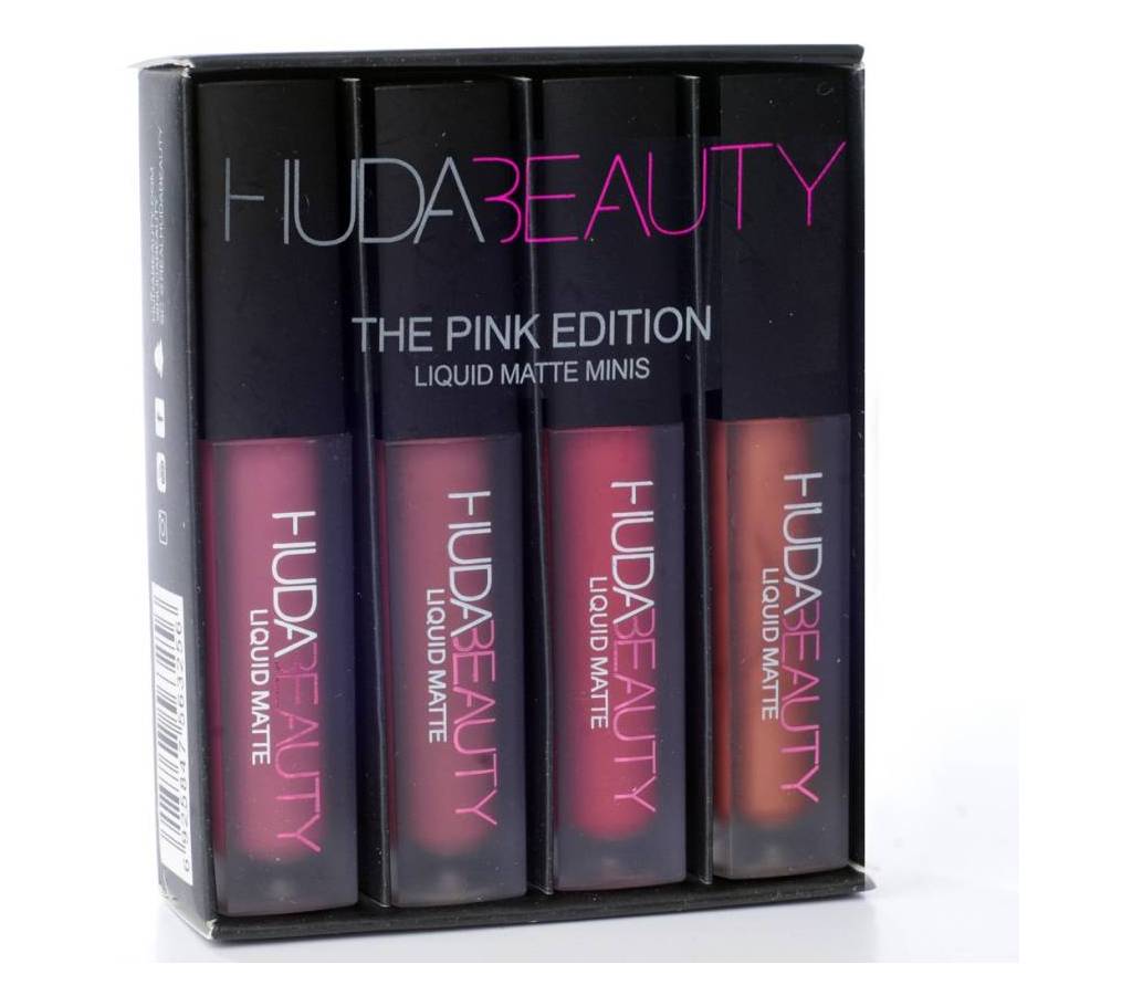 Huda Beauty লিকুইড ম্যাট লিপস্টিক মিনি সেট - Pink Edition - UK বাংলাদেশ - 866172