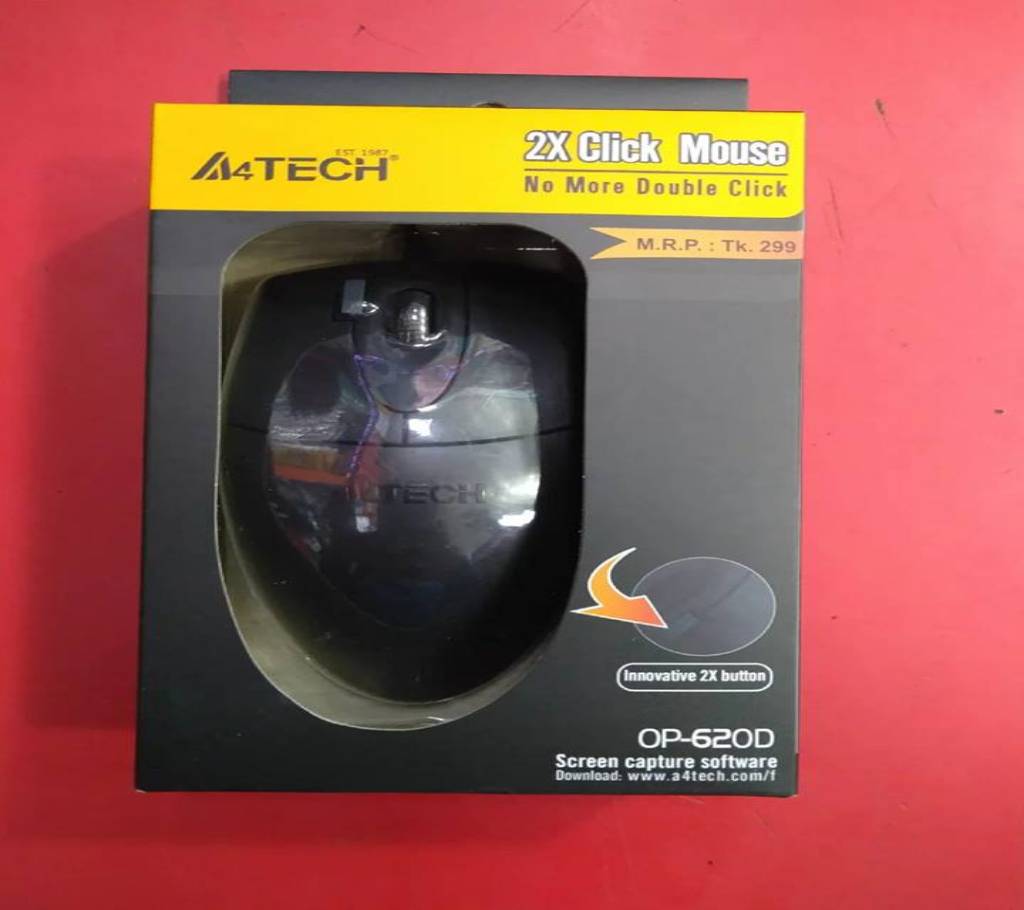 A4tech OP-620D 2X Click অপটিকাল মাউস বাংলাদেশ - 864048