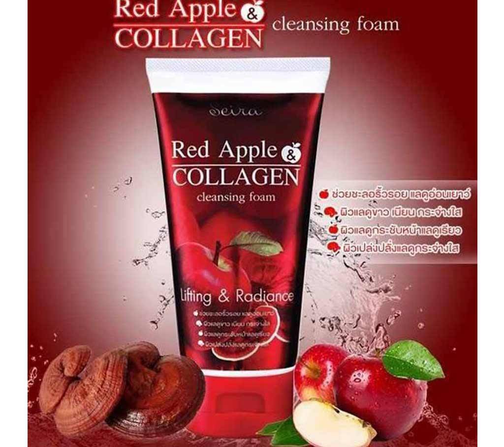 Red Apple And Collagen ক্লিনজিং ফোমিং ফেসওয়াশ - Thailand বাংলাদেশ - 897584