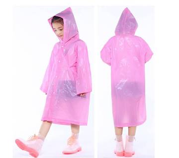 Children Rainwear Waterproof Hooded Rain Coat - 1 Pcs